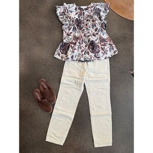 Free PeopleXSandrine Rose The Original Straight Leg Jeans Off White